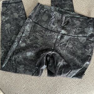 lululemon athletica Black Floral Leggings